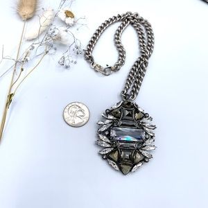 Henri Bendel Crystal Pendant Necklace